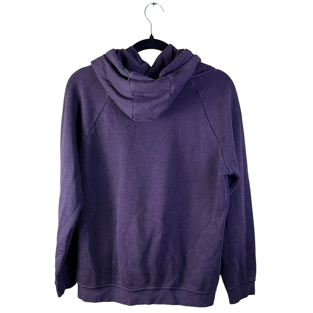 2010s Nike Women's M Purple Funnel Neck Pullover Hoodie Graphic Athleisure